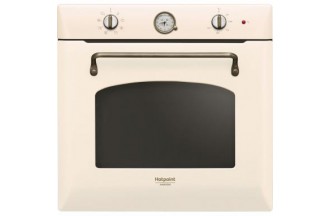 Retro stiliaus įmontuojama orkaitė Hotpoint TIF 801 SC OW HA, Creme